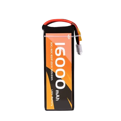 16000mAh 6S LiHV battery with AS150 plug for heavy-lift drone studio shot