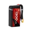 WES 6S 1300mAh FPV battery measured with digital caliper showing 36×42×85mm dimensions