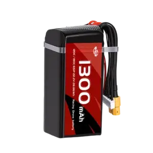 WES 6S 1300mAh FPV battery dimensions 36×42×85mm, ultralight 244g LIPO for 5-inch freestyle drone frames measured with digital caliper