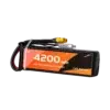 High-discharge 4200mAh 6S LiHV battery 80C with XT60 plug for FPV racing drone white background