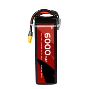 High-discharge LIPO 22.2V 6S anti-drone battery for jammer gun studio shot