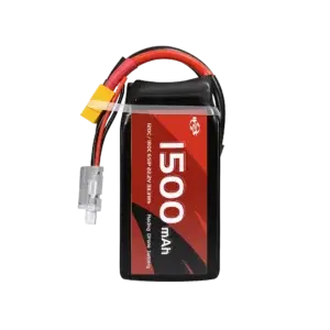 WES 1500mAh 6S1P 120C/180C FPV racing battery for 5-inch drone, compact lightweight LIPO with XT60 & JST-XH connectors