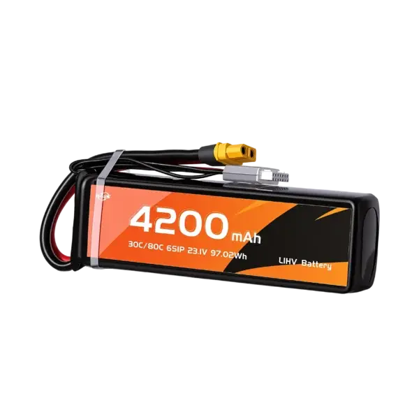 4200mah-6s-lihv-battery-80c-xt60-scaled-1.webp WES 6S LiPo Drone Battery Pack 4200mAh