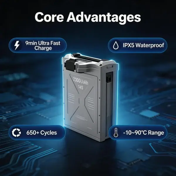 14S30Ah 1596Wh Battery for Agriculture Drone: Ultimate Heavy-lift Power Solution | WES Battery