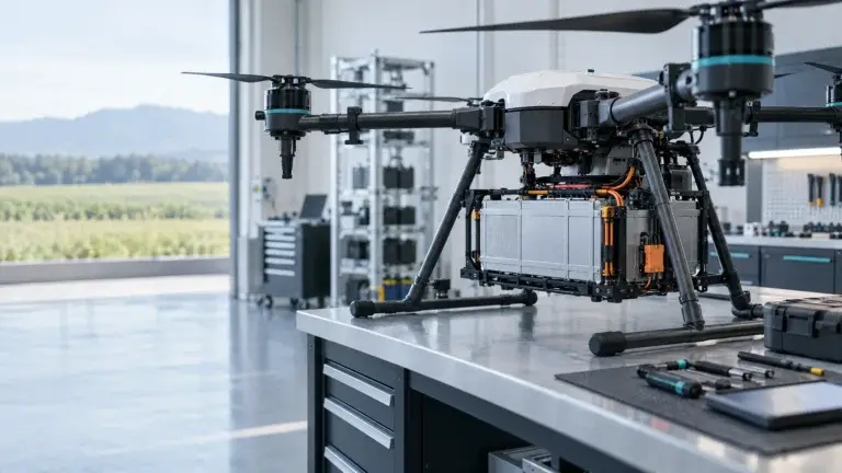 LIHV battery pack integrated into an industrial agricultural drone during engineering evaluation